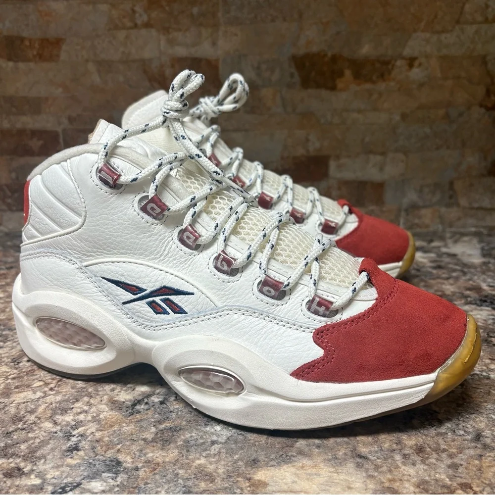 Reebok Iverson Question Vintage Red Toe Size 9 - Picture 1 of 9